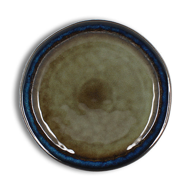 ASSIETTE PLATE CERTALDO 27CM EN GRÈS MARRON – Assiette – HygiRéa