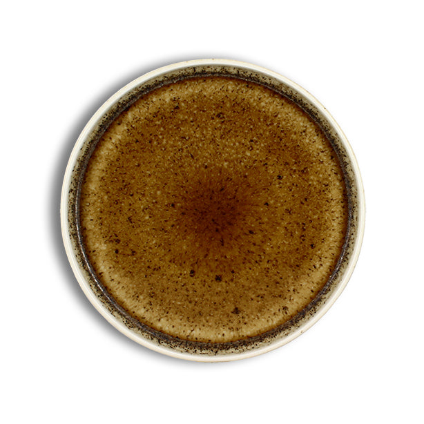 ASSIETTE PLATE STACK 20CM EN PORCELAINE MARRON – Assiette – HygiRéa