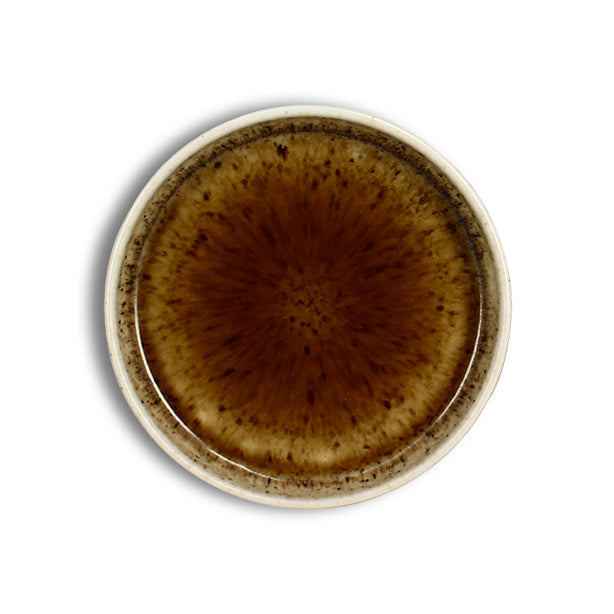 ASSIETTE PLATE STACK 13.5CM EN PORCELAINE MARRON – Assiette – HygiRéa