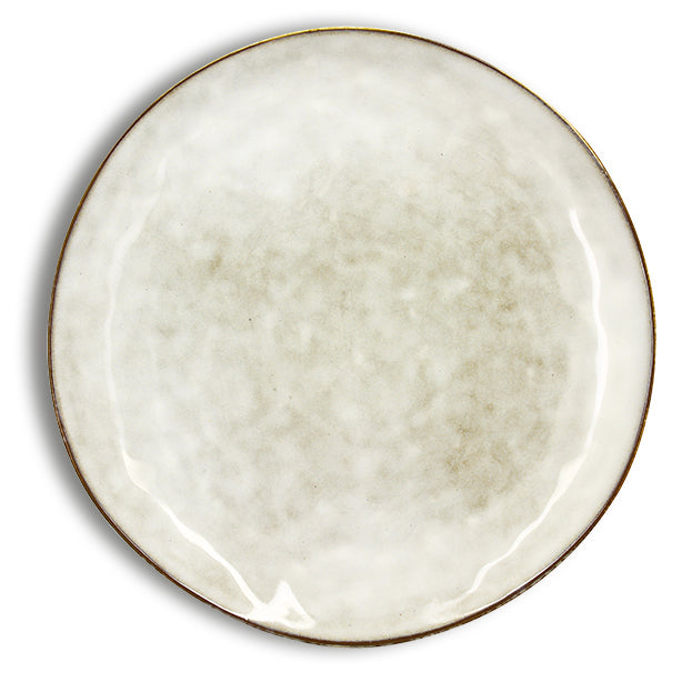 ASSIETTE PLATE BORAL 27.5CM EN GRÈS BEIGE CLAIR – Assiette – HygiRéa