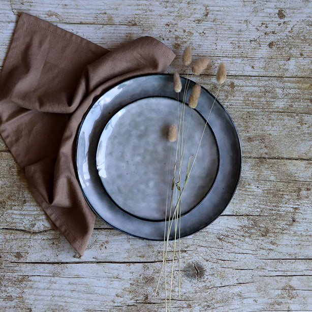 ASSIETTE DESSERT ARONAL 20.5CM EN GRÈS BLEU – Assiette – HygiRéa