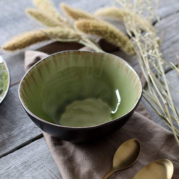 COUPELLE META 17,5CM EN GRÈS VERT – Complément table – HygiRéa