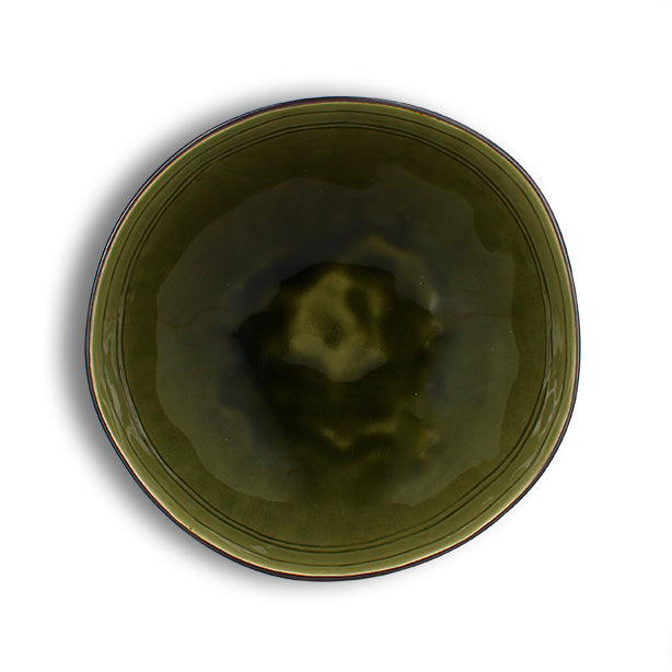 ASSIETTE GOURMET META 24CM 1020ML EN GRÈS VERT – Assiette – HygiRéa