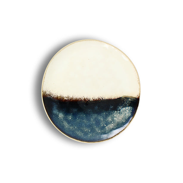 ASSIETTE DESSERT KATANGA 20.5CM EN GRÈS BLEU ET BLANC – Assiette – HygiRéa