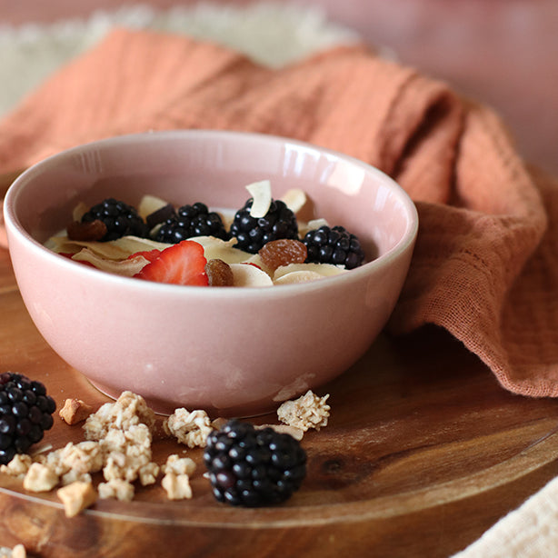 POKE BOWL 12.5CM EN GRÈS ROSE PÂLE 360 ML – Assiette – HygiRéa