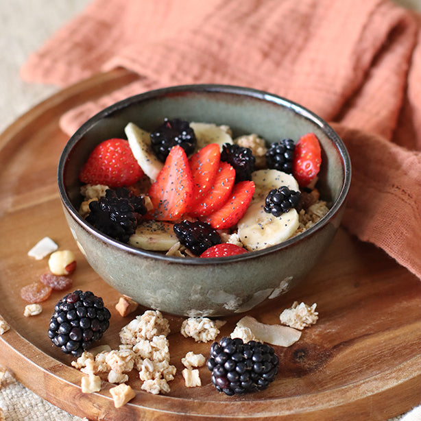 POKE BOWL 12.5CM EN GRÈS VERT 360 ML – Assiette – HygiRéa