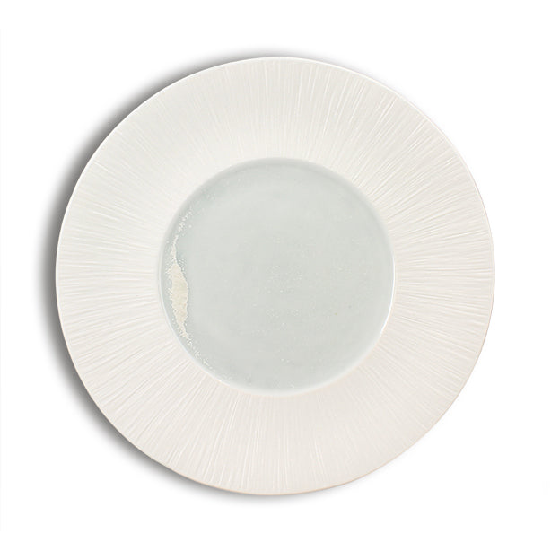 ASSIETTE PLATE URUS 28.5CM EN PORCELAINE BLEU ET BLANC – Assiette – HygiRéa