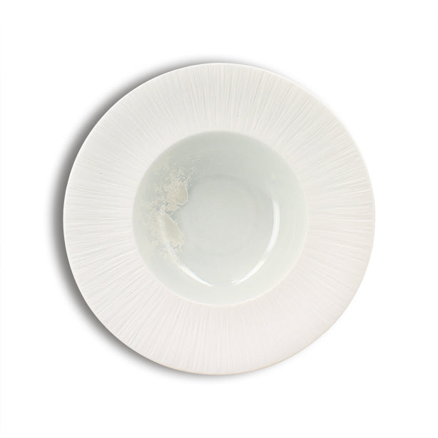 ASSIETTE GOURMET URUS 23.5CM EN PORCELAINE BLEU ET BLANC – Assiette – HygiRéa