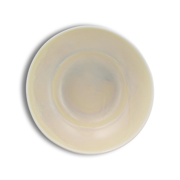 ASSIETTE CREUSE URUS 20CM EN PORCELAINE BEIGE ET BLANC – Assiette – HygiRéa