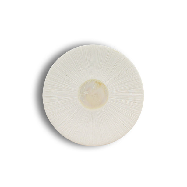 SOUCOUPE URUS 15CM EN PORCELAINE BEIGE ET BLANC – Petit déjeuner – HygiRéa