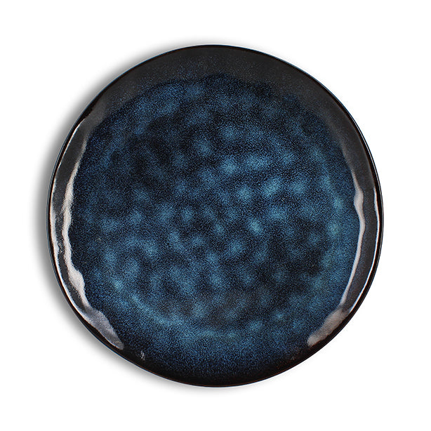 ASSIETTE PLATE COSTA 28CM EN GRÈS BLEU – Assiette – HygiRéa
