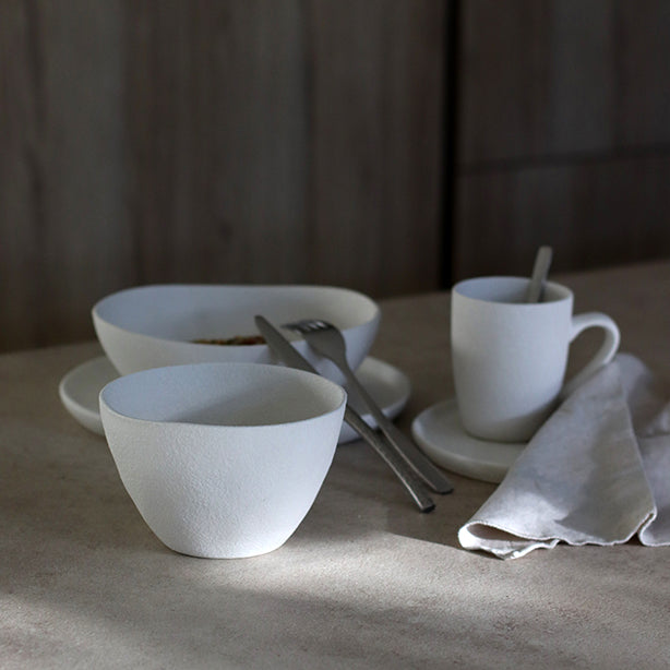 BOL SNOWSTACK 865ML 15.5CM EN GRÈS BLANC MAT – Petit déjeuner – HygiRéa