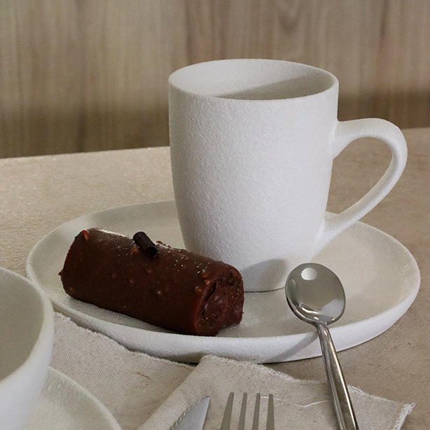 MUG SNOWSTACK 33CL EN GRÈS BLANC MAT – Petit déjeuner – HygiRéa