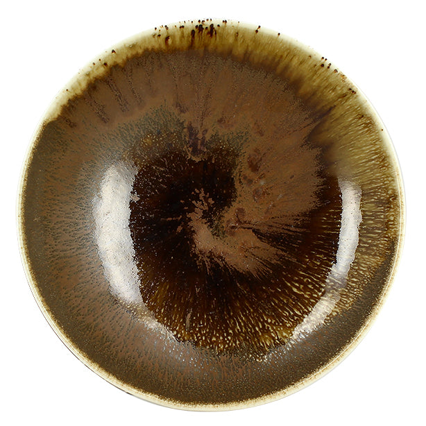 ASSIETTE CALOTTE SATURNE 21CM EN PORCELAINE MARRON – Assiette – HygiRéa