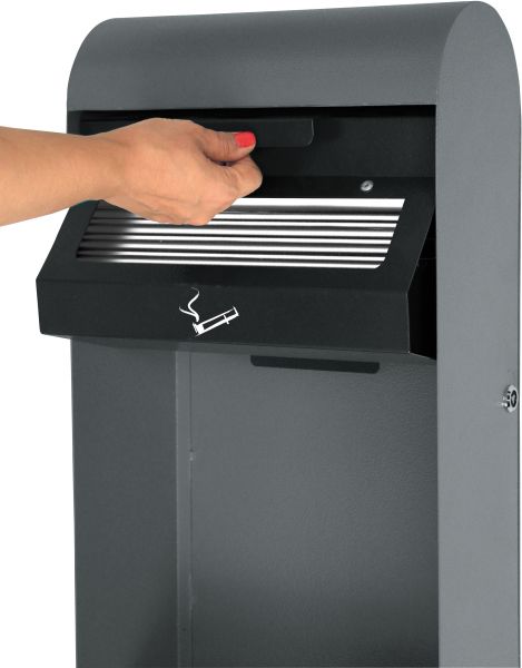 Cendrier mural avec corbeille - 3L/14L – Cendrier Mural et Collecteur – HygiRéa