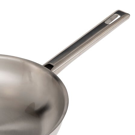 Lot de 2 poêles inox diam 24/28 cm Brillance