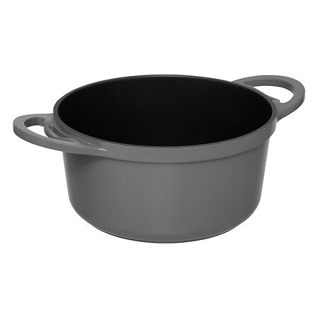 Cocotte avec panier et ustensile 24 cm fonte d'aluminium gris
