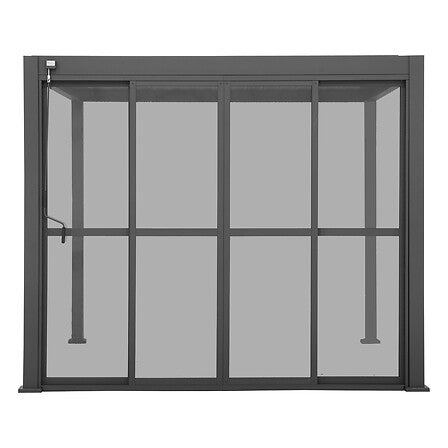 Portes pour pergola Evora côté polycarbonate graphite – Tonnelles et Pergolas – HygiRéa