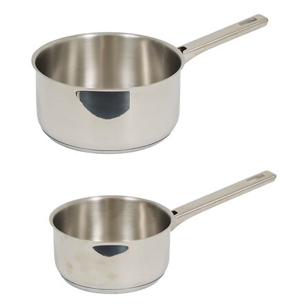 Lot de 2 casseroles inox Brillance diam 16/20 cm