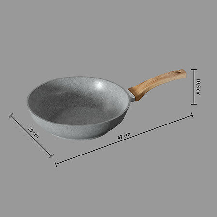 Wok Nature 28 cm aluminium forgé