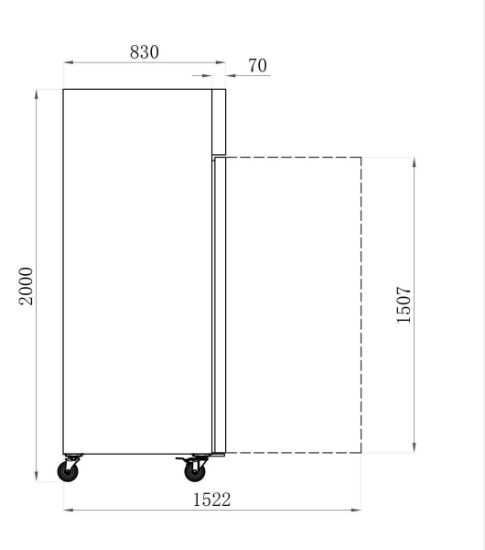 ARMOIRE RÉFRIGÉRÉE INOX GN 2/1 - 700 L - POSITIVE - 1 PORTE
