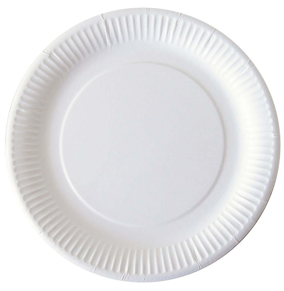 Assiettes carton blanches – Assiettes Jetables – HygiRéa
