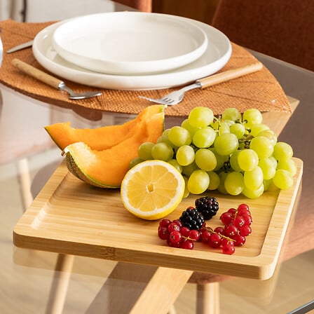 ASSIETTE DE PRÉSENTATION RIO CARRÉ 25 X 25 CM BAMBOU