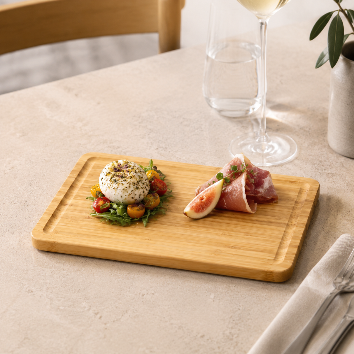 ASSIETTE PRÉSENTATION 28 X 20 CM BAMBOU