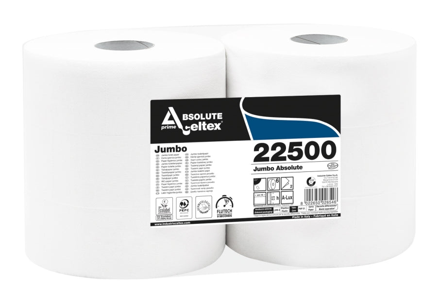 ABSOLUTE - IGIENICA JUMBO MT 500 H 1X6 – Papiers Hygiéniques – HygiRéa