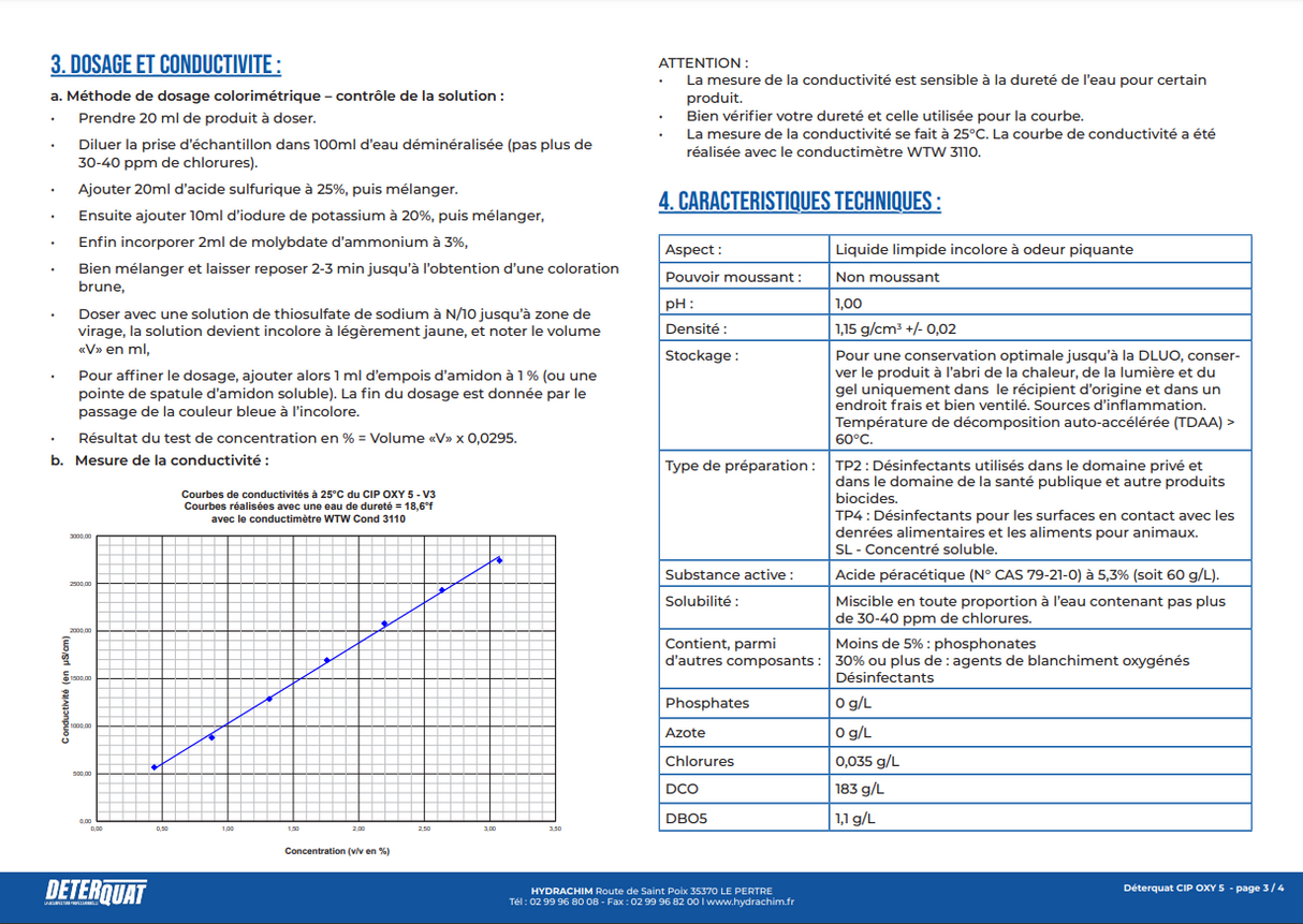 CIP OXY 5 – Désinfectant surfaces - concentré - non moussant – HygiRéa