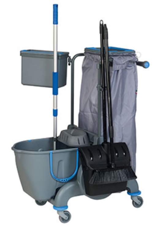 Giotto Compack Easy Duo seau bi-bac 10/15 litres Press V – Chariots Ménage / Lavage – HygiRéa