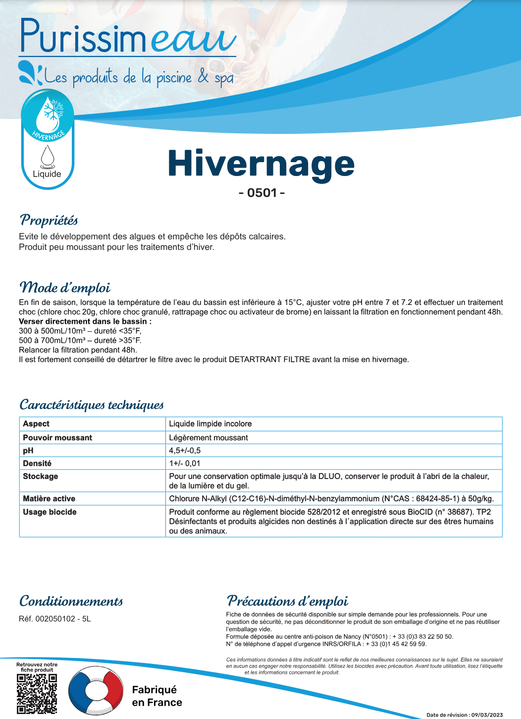 HIVERNAGE – Algicides – HygiRéa