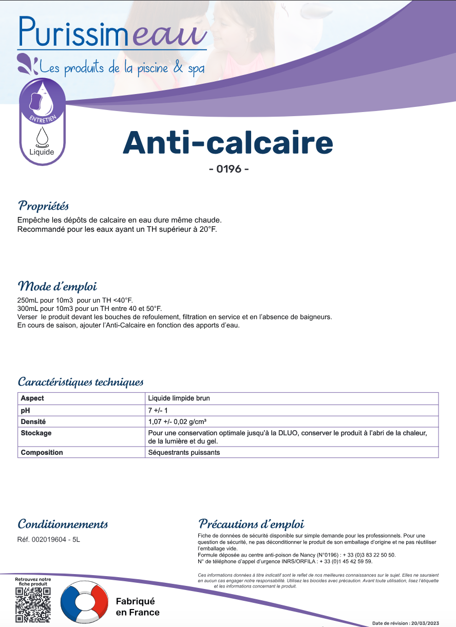 CAL (séquestrant calcaire) – Entretien – HygiRéa