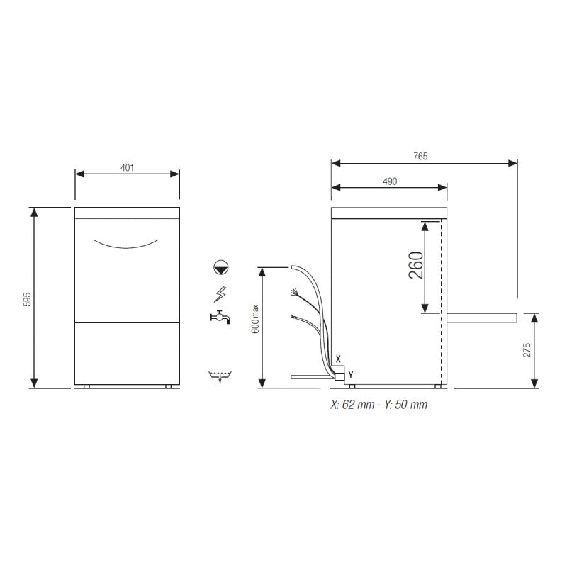 LAVE-VERRES - PANIER 350 x 350 MM - FAST135V1