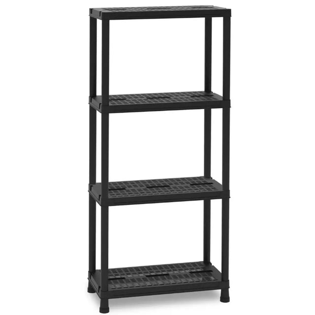 Étagère plastique 4 niveaux - l 60 x L 80 x H 29 cm - Noir