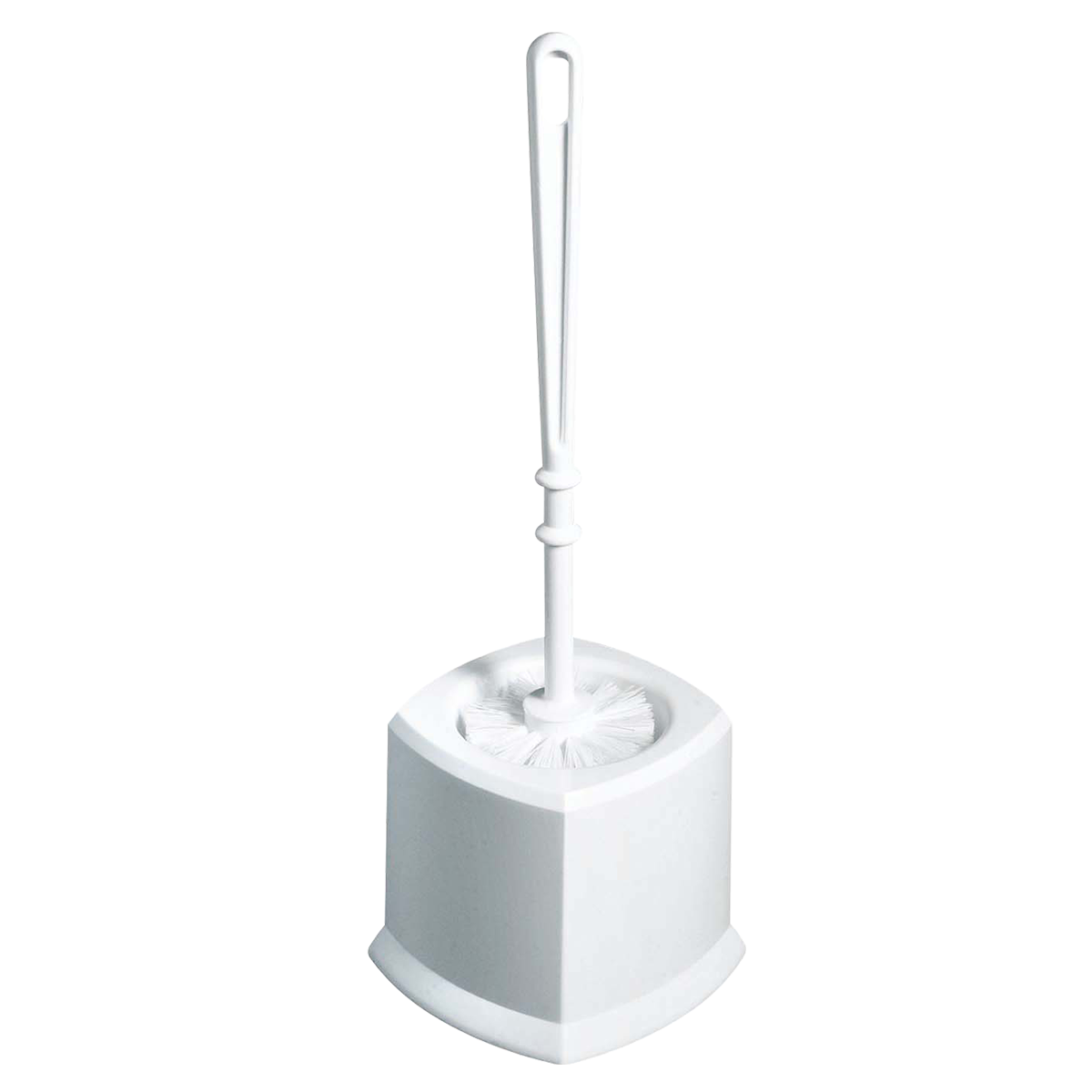 POT A BALAI BLANC + BROSSE – Accessoires WC – HygiRéa