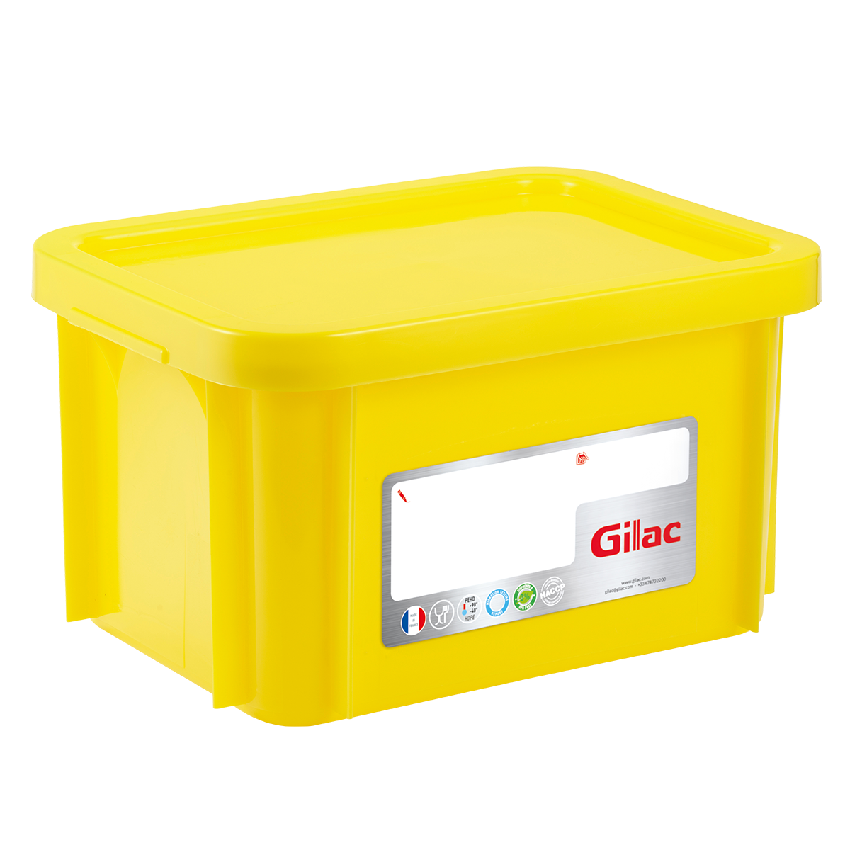 BAC HACCP RECT. 15 L + COUV. – Bac renforcé – HygiRéa