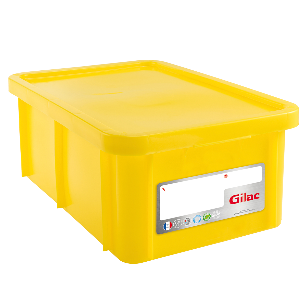 BAC HACCP RECT. 35 L + COUV. – Bac renforcé – HygiRéa