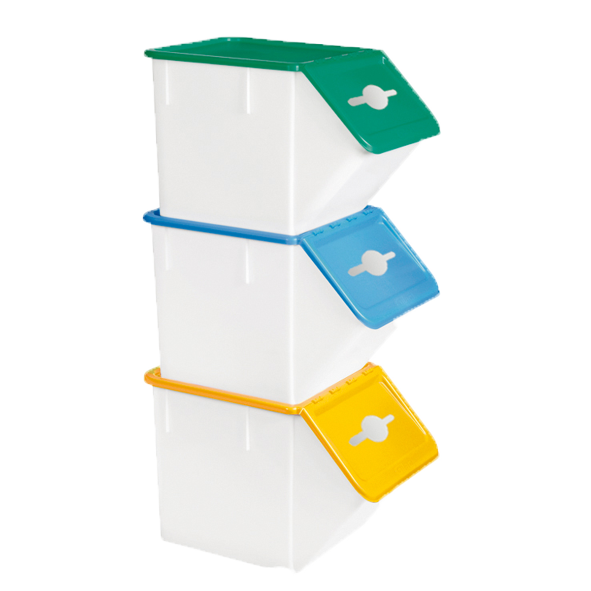 LOT 3 BACS TRI SELECTIF 40 L + CV – Poubelle de tri sélectif – HygiRéa