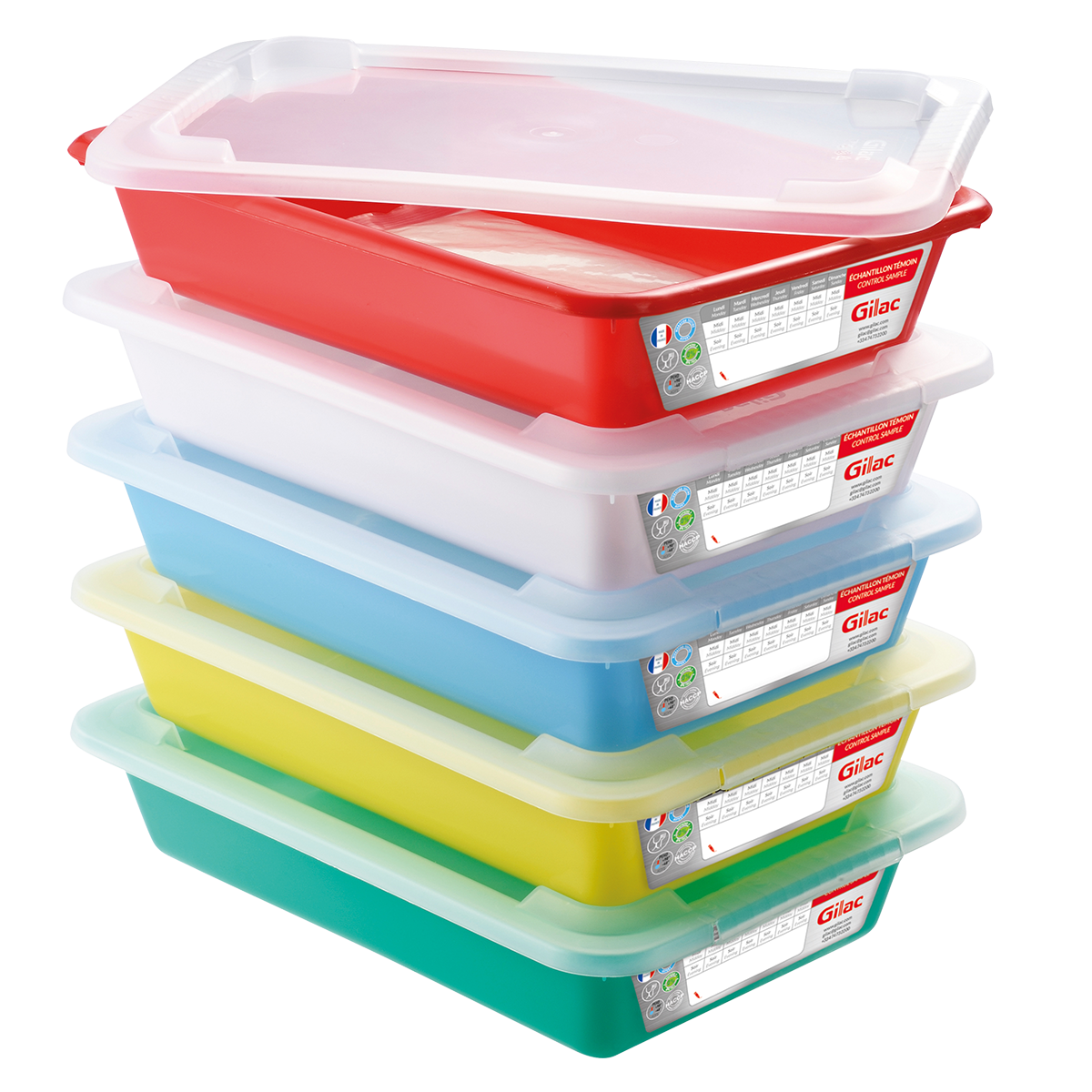 LOT 5 BACS PLATS TEMOINS 8 L + CV – Bac plat – HygiRéa