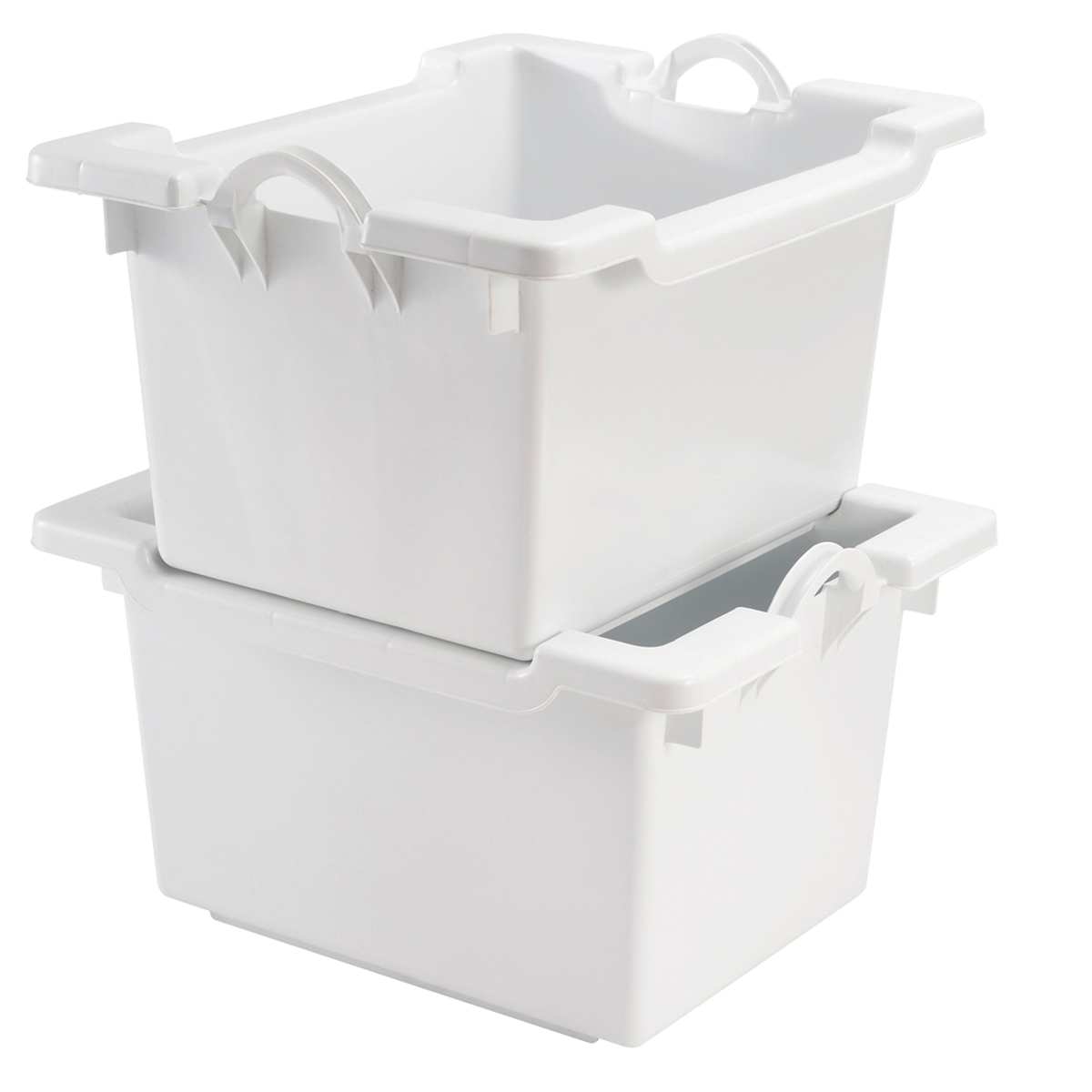 BAC COMPORTE EMPIL. EMB. 60 L BLANC – Bac grand volume – HygiRéa