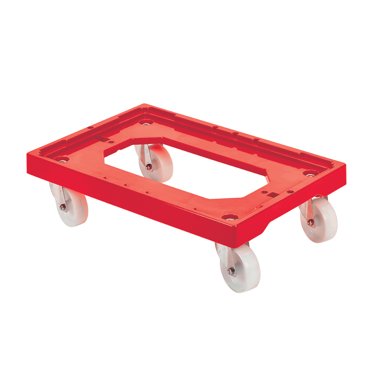 SOCLE ROUGE 4 ROUES CHAPE ACIER – Socle rouleur 4 roues – HygiRéa