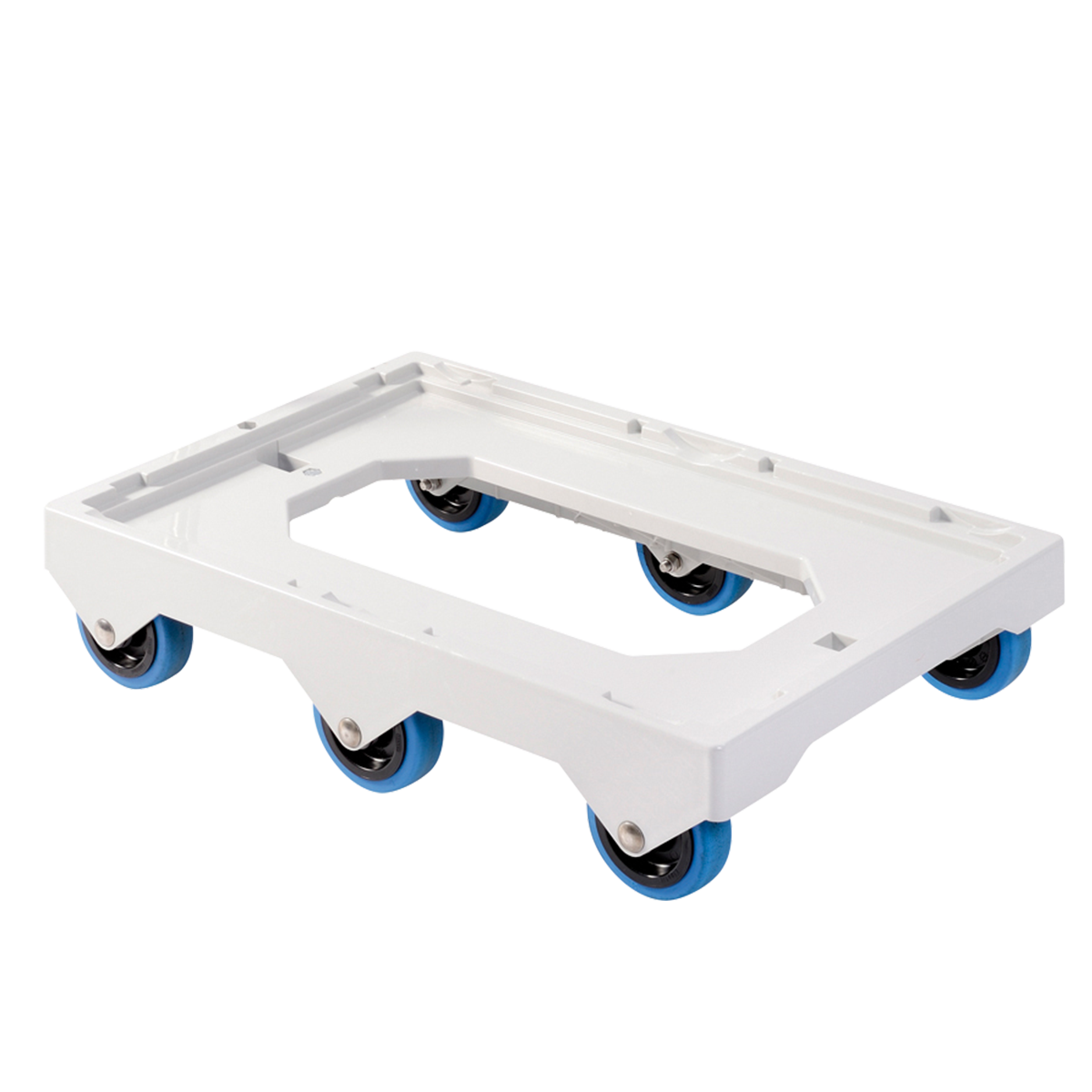 SOCLE GRIS 6 ROUES SILENC.AXE ACIER – Socle rouleur 6 roues – HygiRéa