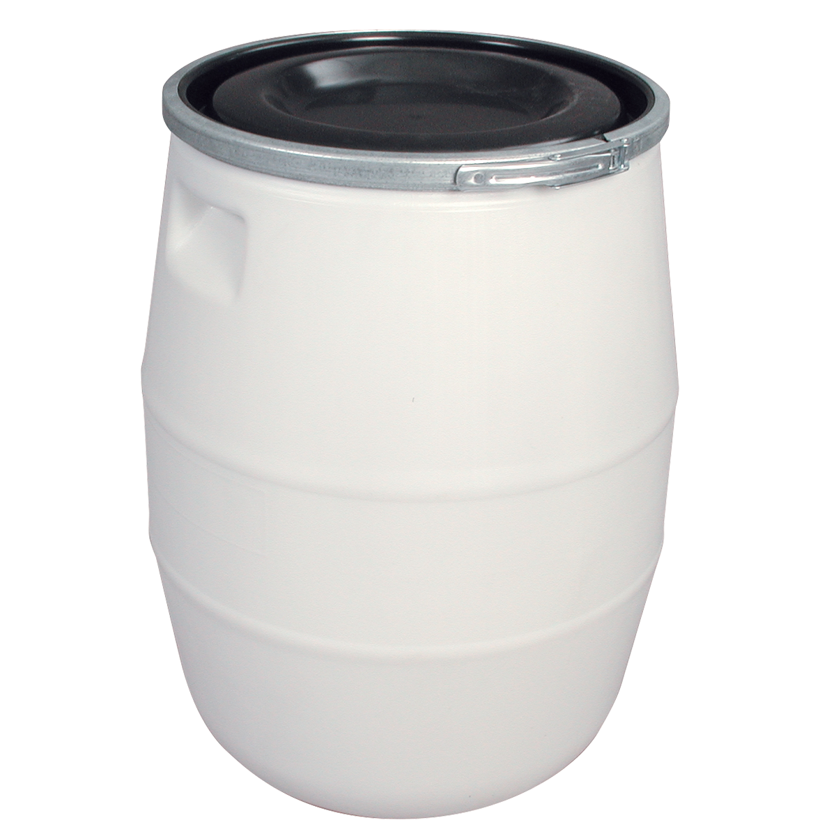 FUT 100 L BLANC COUV. GEN. METAL – Jerrican, fût, bonbonne – HygiRéa