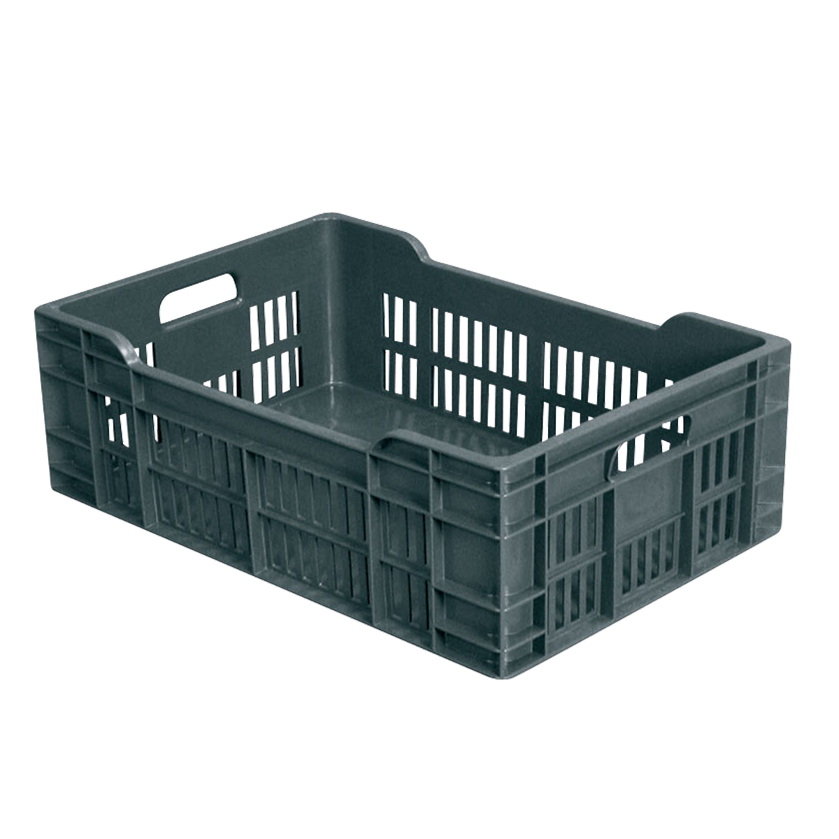 CAISSE 600X400 AJOUREE FP 40L GRIS – Caisse ajourée – HygiRéa