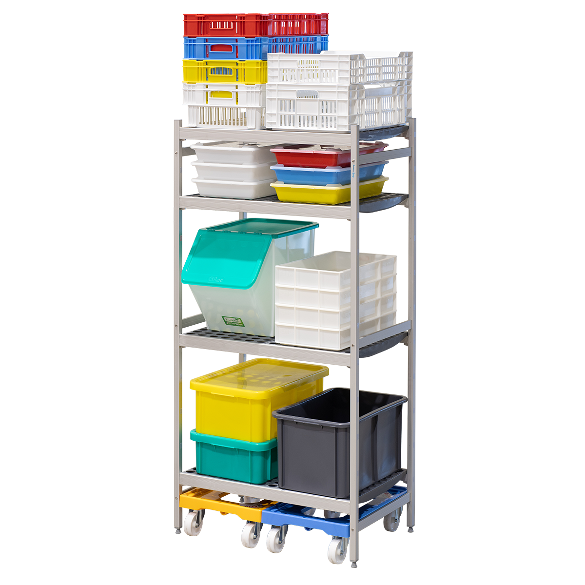 ETAGERE 4 NIV. ALU. L90XP56XH180 – Etagère, rayonnage – HygiRéa