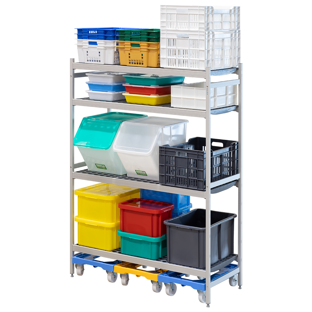 ETAGERE 4 NIV. ALU. L132XP56XH180 – Etagère, rayonnage – HygiRéa