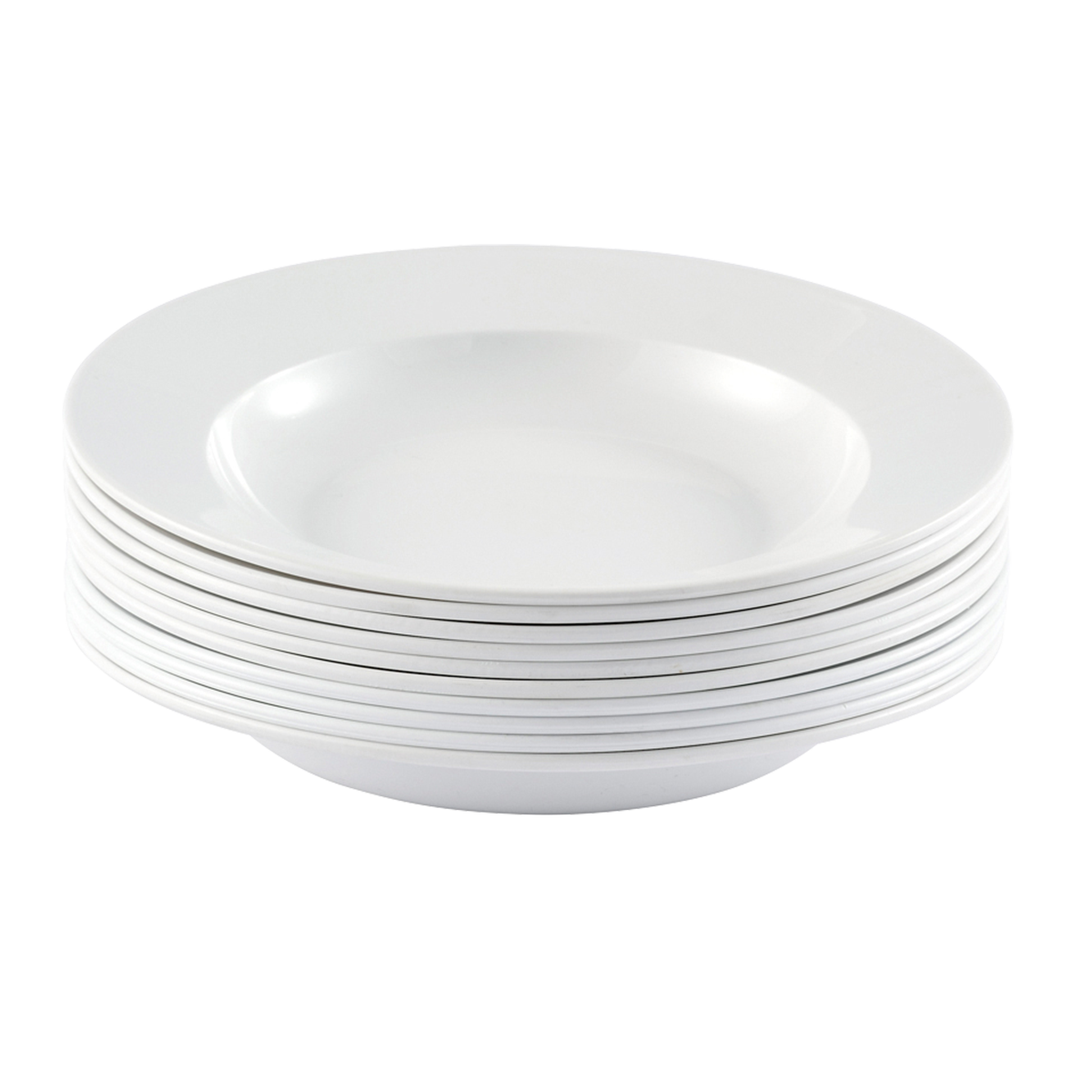 LOT 10 ASSIETTES BLANC – Vaisselle réutilisable – HygiRéa