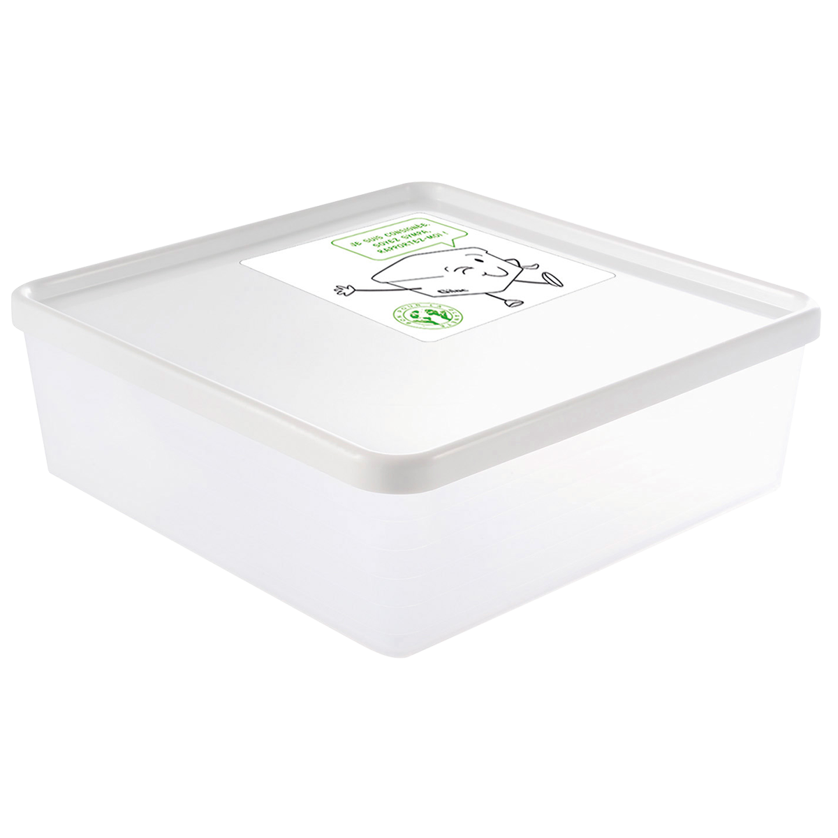 LOT DE 6 BOITES 2.5 L + COUV.BLANC – Boîte réutilisable – HygiRéa