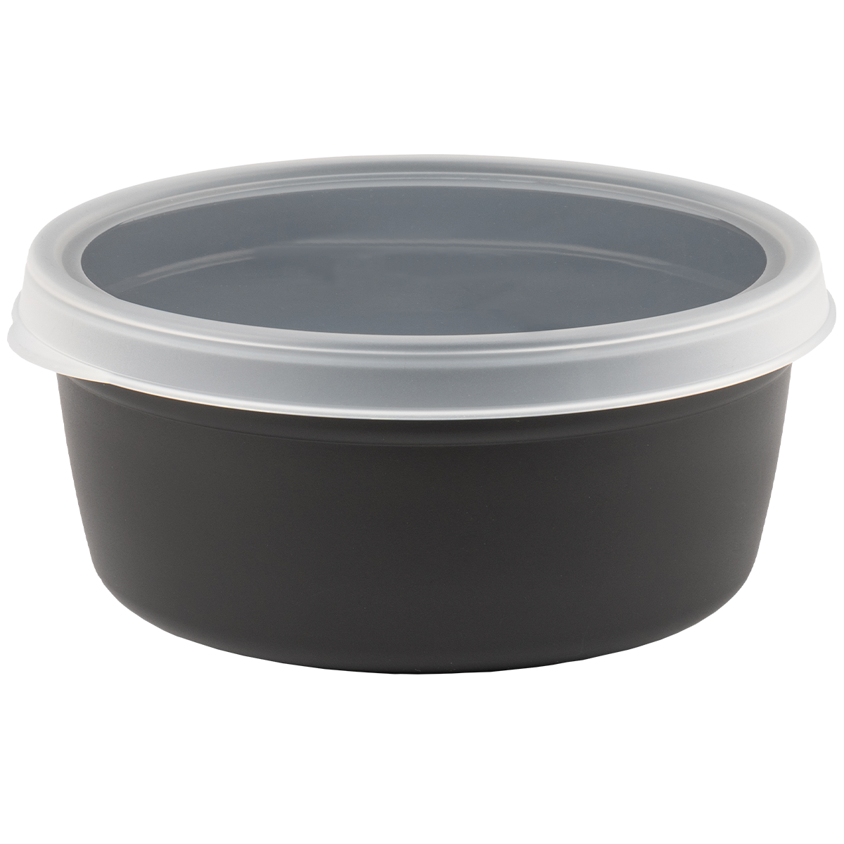 10 BOITES RONDES 1,2L NOIR+CV.TRP – Boîte réutilisable – HygiRéa